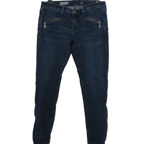 AG Adriano Goldschmied Womens Sz 30 Blue The Zip Skinny Zipper Jeans - Picture 1 of 8